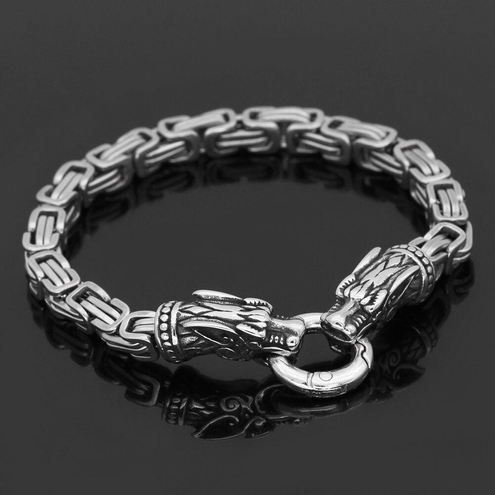 Geri and Freki Wolf Bracelet