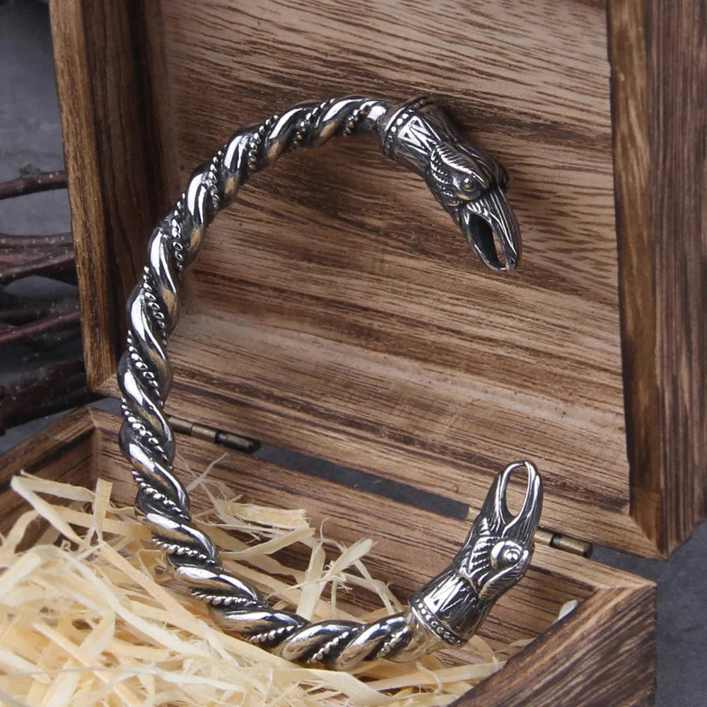 Viking bracelet Hugin and Munin