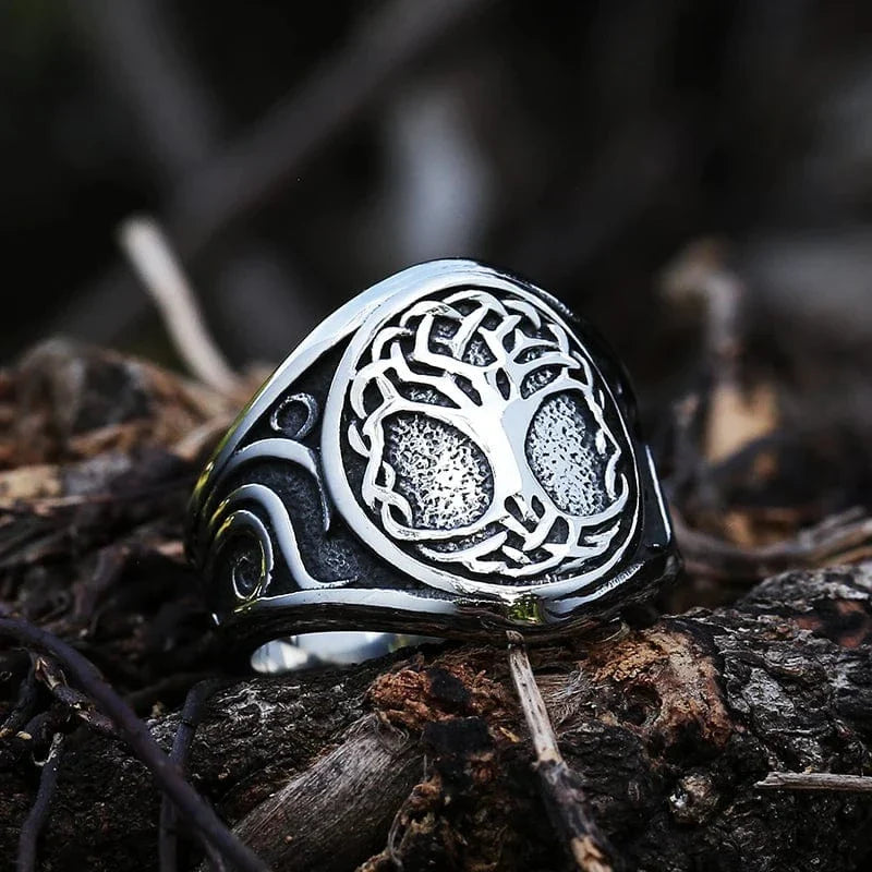 Viking Signet Ring "The Root of the Nine Worlds"