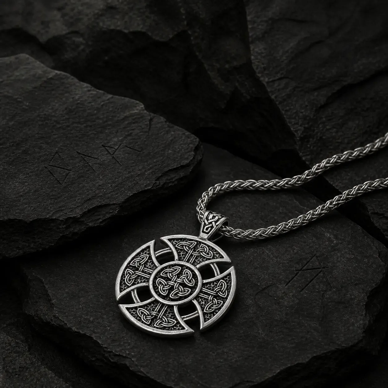 Viking Shield Necklace | Stainless Steel