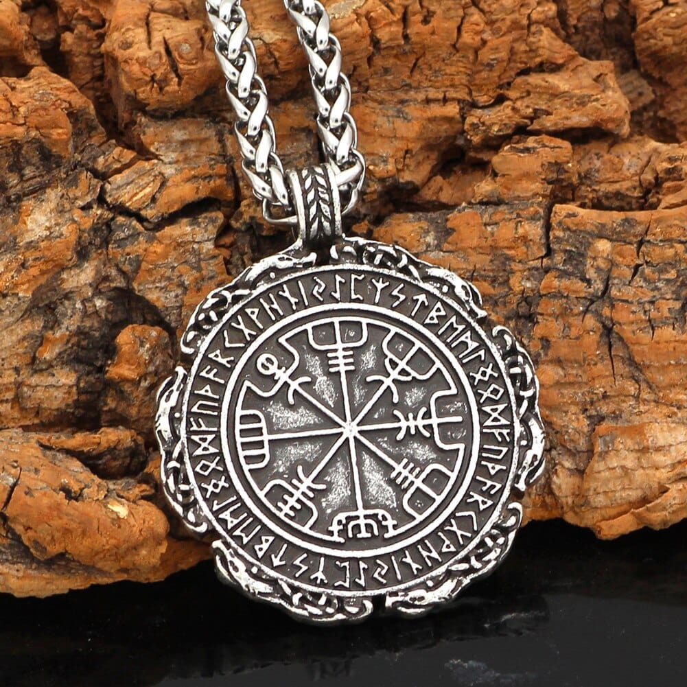 Runic Compass Vegvisir Necklace