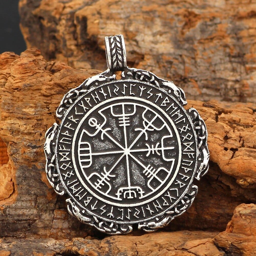 Runic Compass Vegvisir Necklace