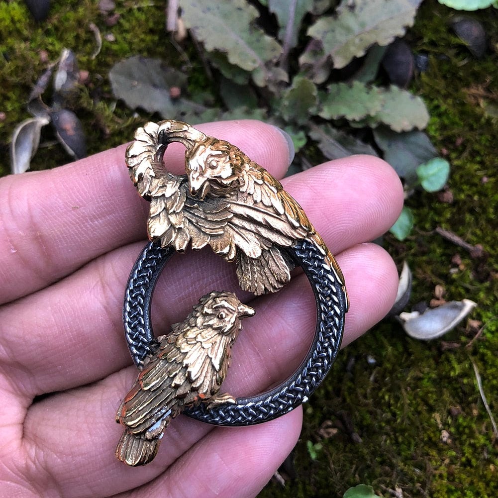 Odin's Raven Messengers Necklace