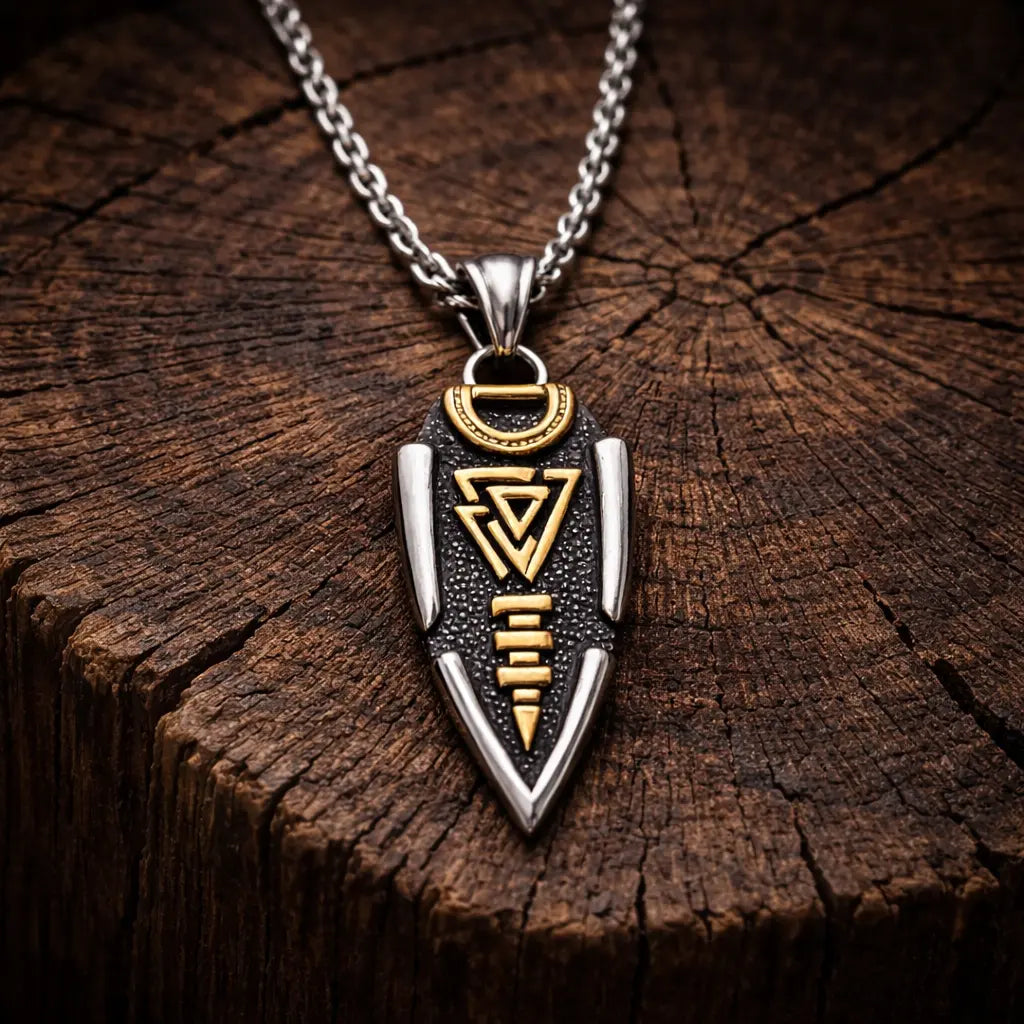 Odin's Spear Necklace - Valknut