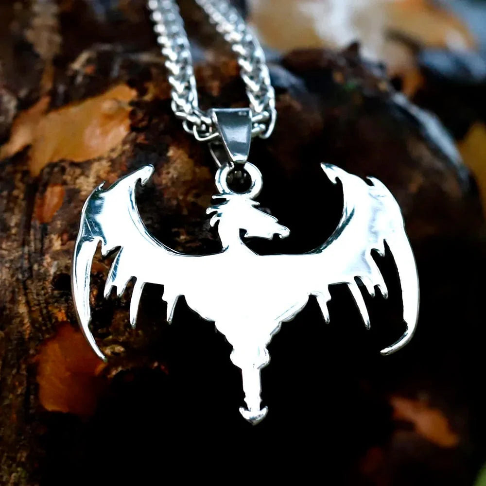 Silver Great Dragon Necklace