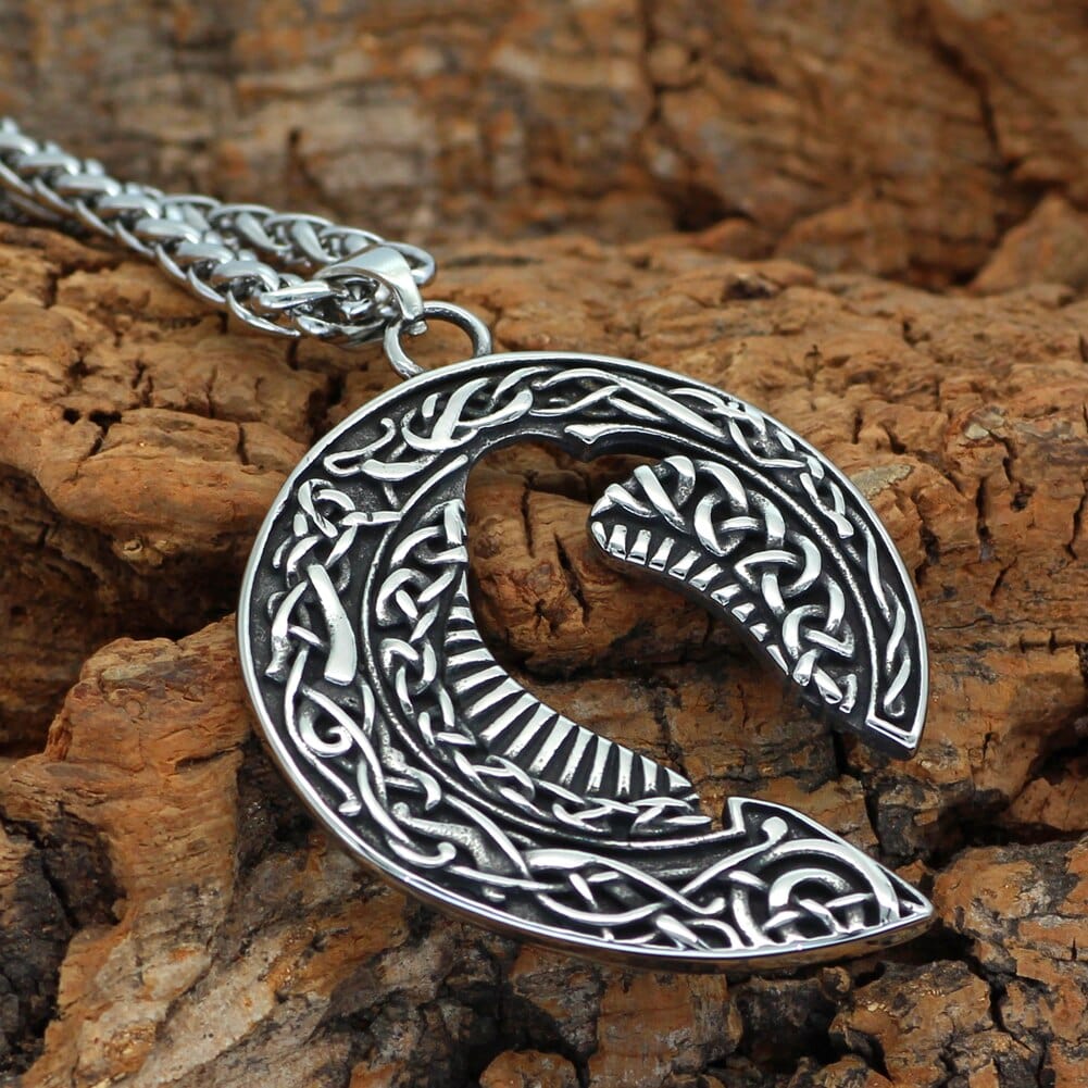 Odin's Raven Silhouette Necklace