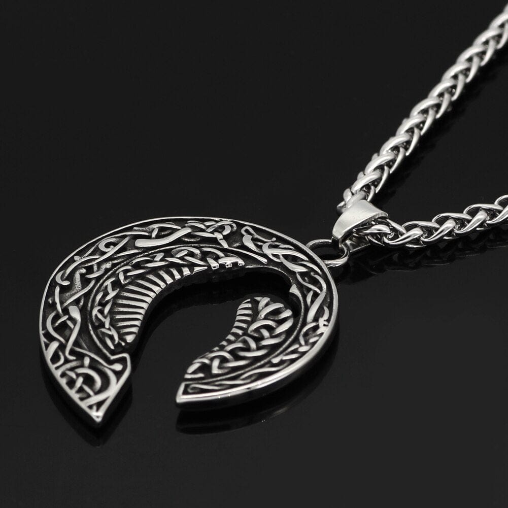 Odin's Raven Silhouette Necklace