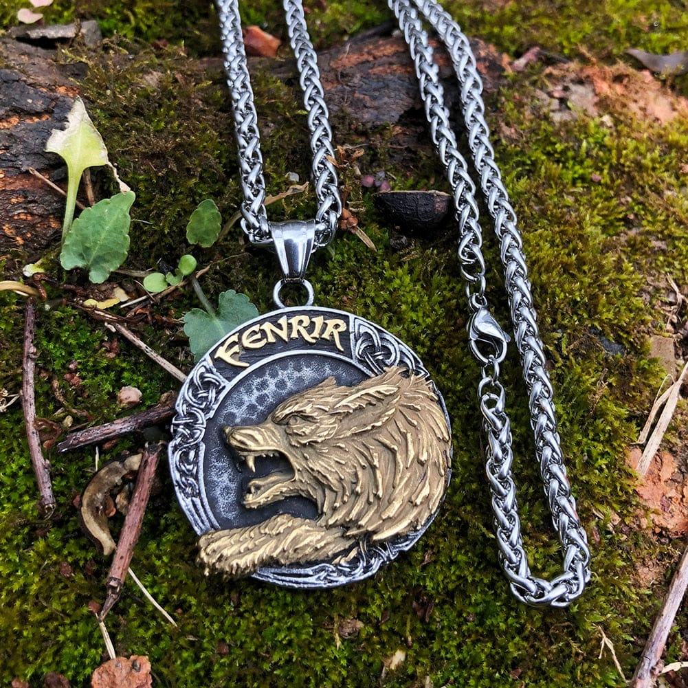 Viking Fenrir Wolf Necklace