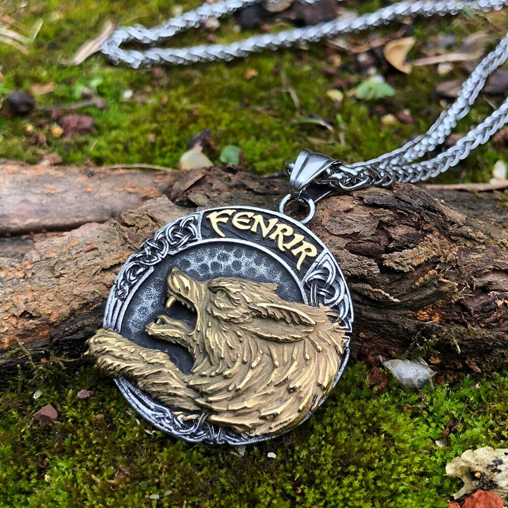 Viking Fenrir Wolf Necklace