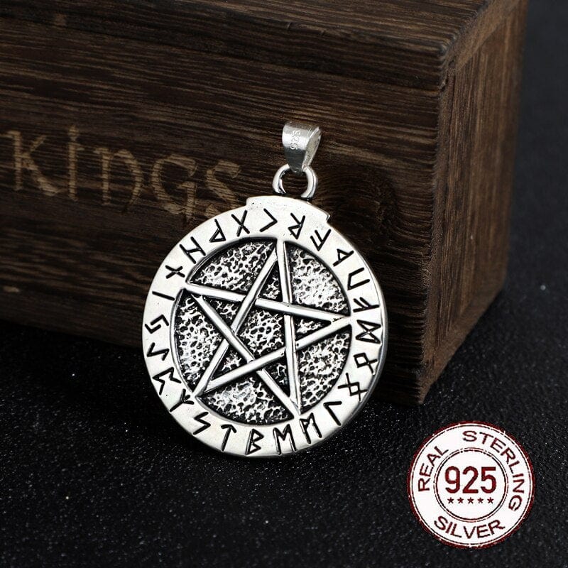 Sterling Silver 925 Pendant - The Runic Star
