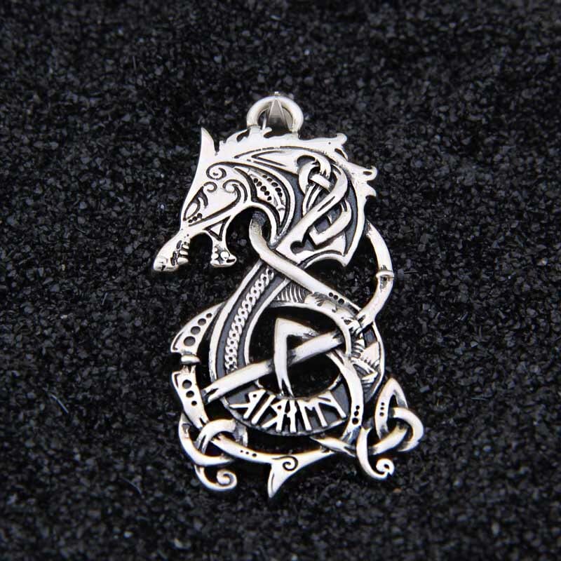Sterling Silver 925 Pendant - The Rage of Fenrir