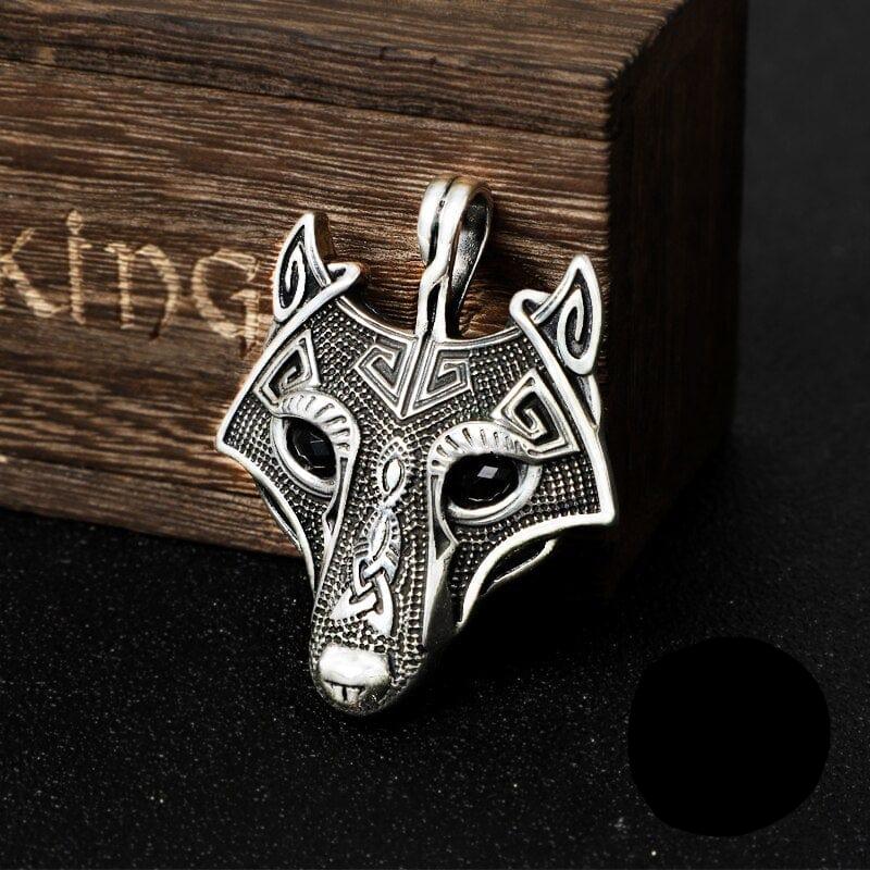 Sterling Silver 925 Pendant - Fenrir Mask