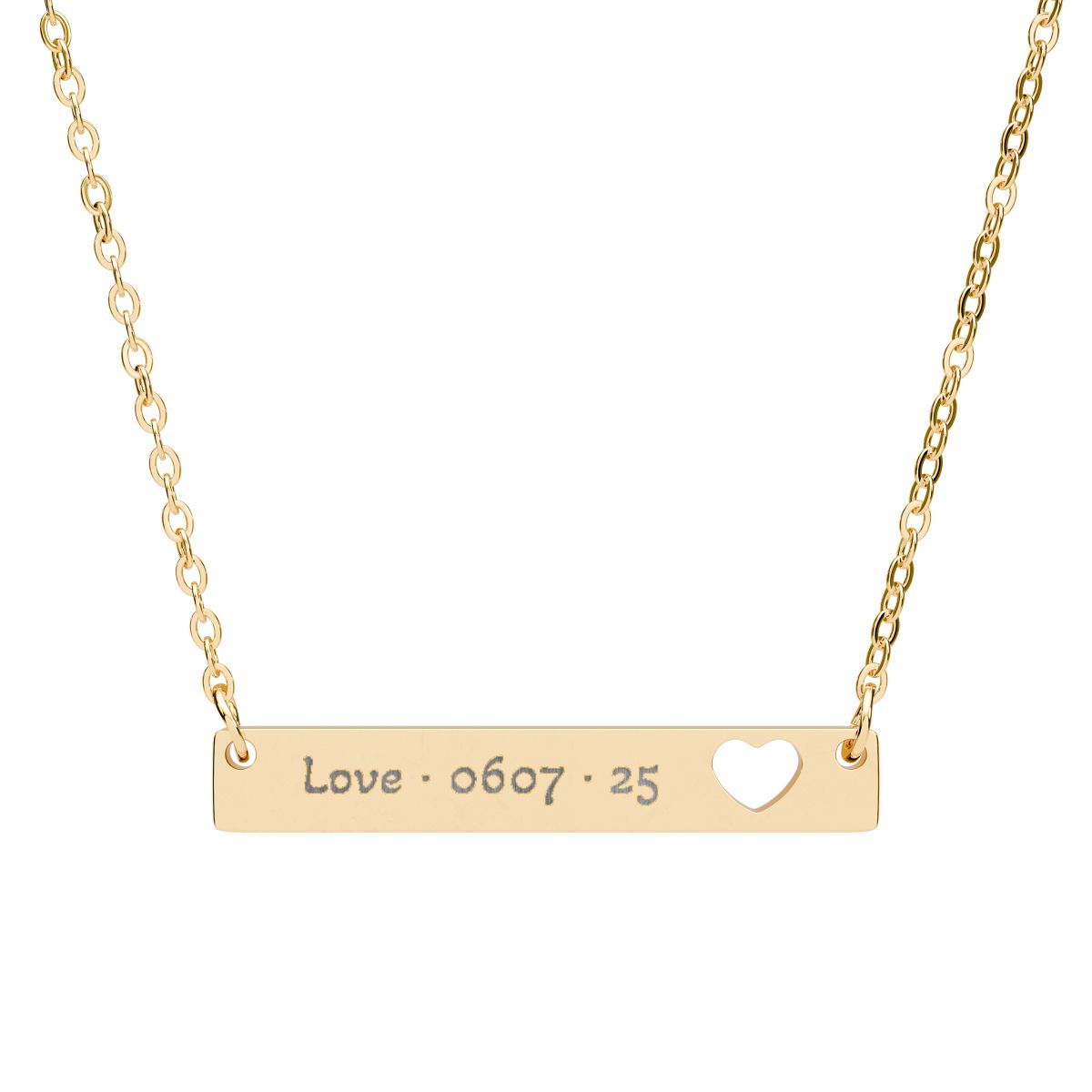 To My Soulmate | Personalized Heart Bar Pendant