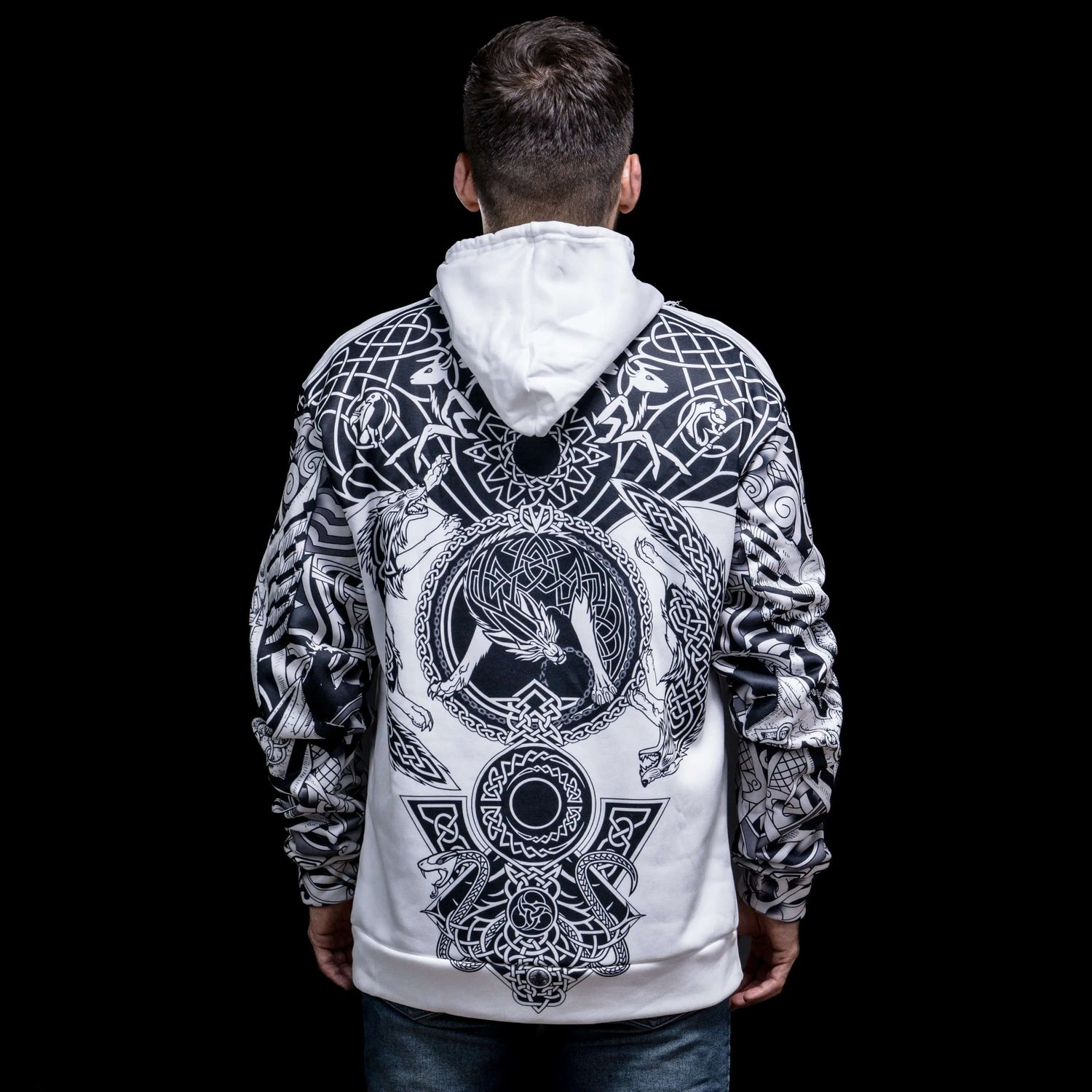 Viking Hoodie "Northern Wolf Hoodie - Viking Emblems"