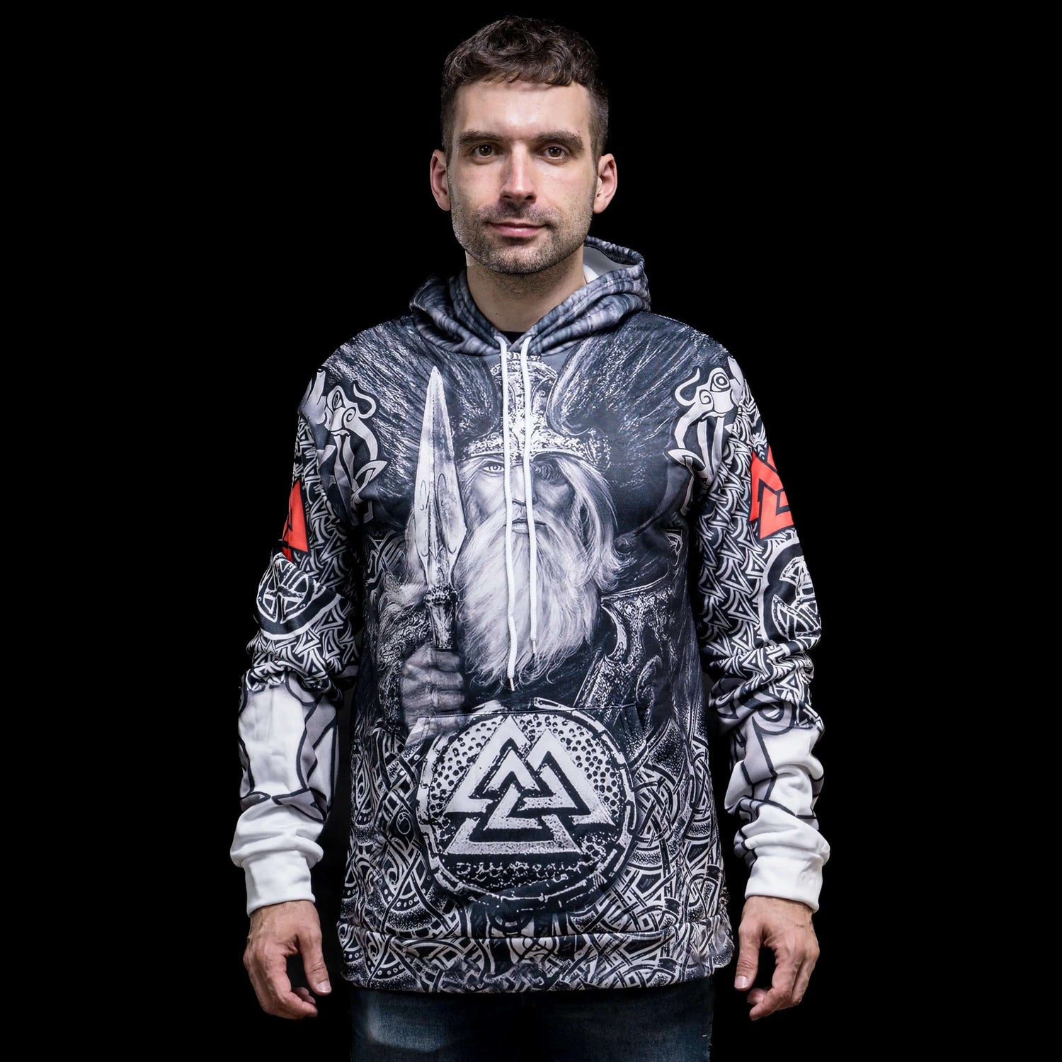 Viking Hoodie "Mjöllnir and Valknut Hoodie"
