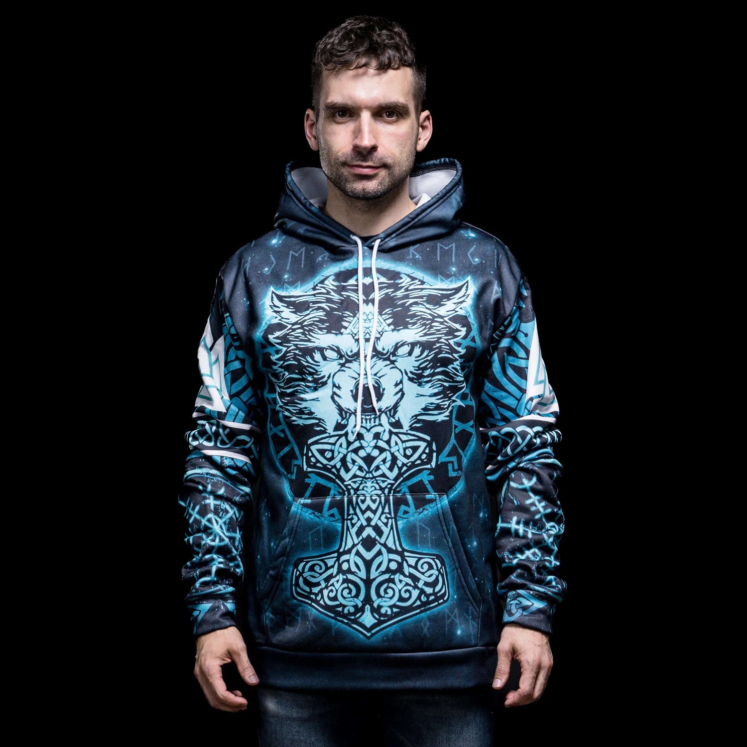 Viking Hoodie "Mjölnir Wolf Hoodie"