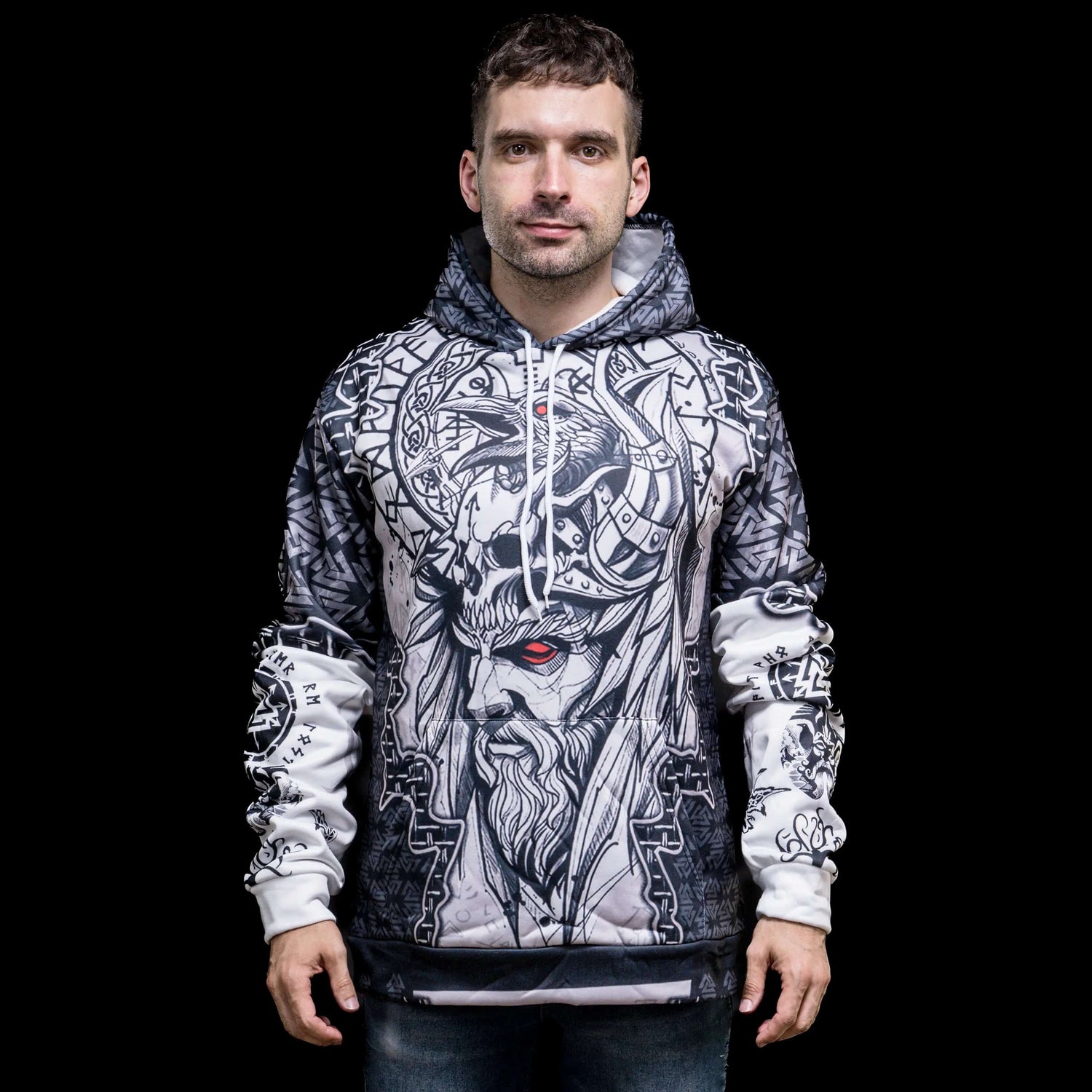 Viking Hoodie "Odin's Raven Gaze"