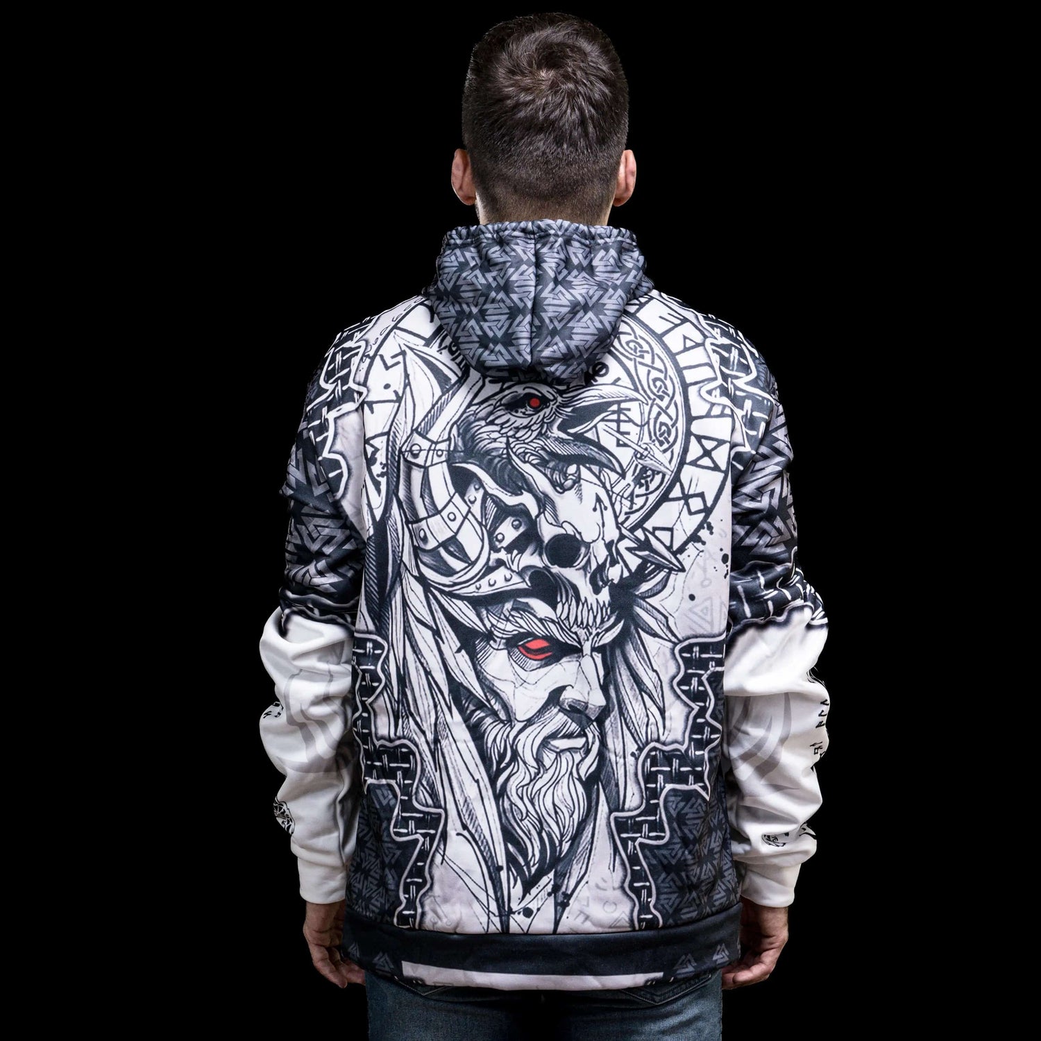 Viking Hoodie "Odin's Raven Gaze"