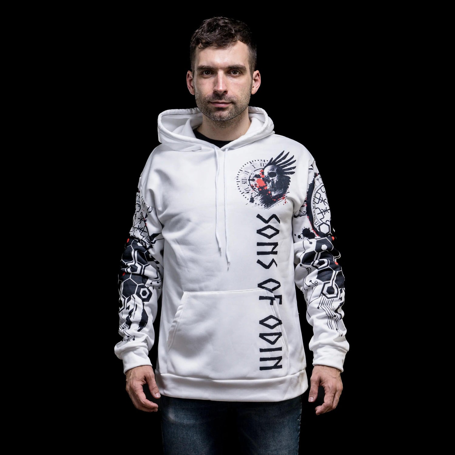 Viking Hoodie "Rune Valknut Path to Valhalla"