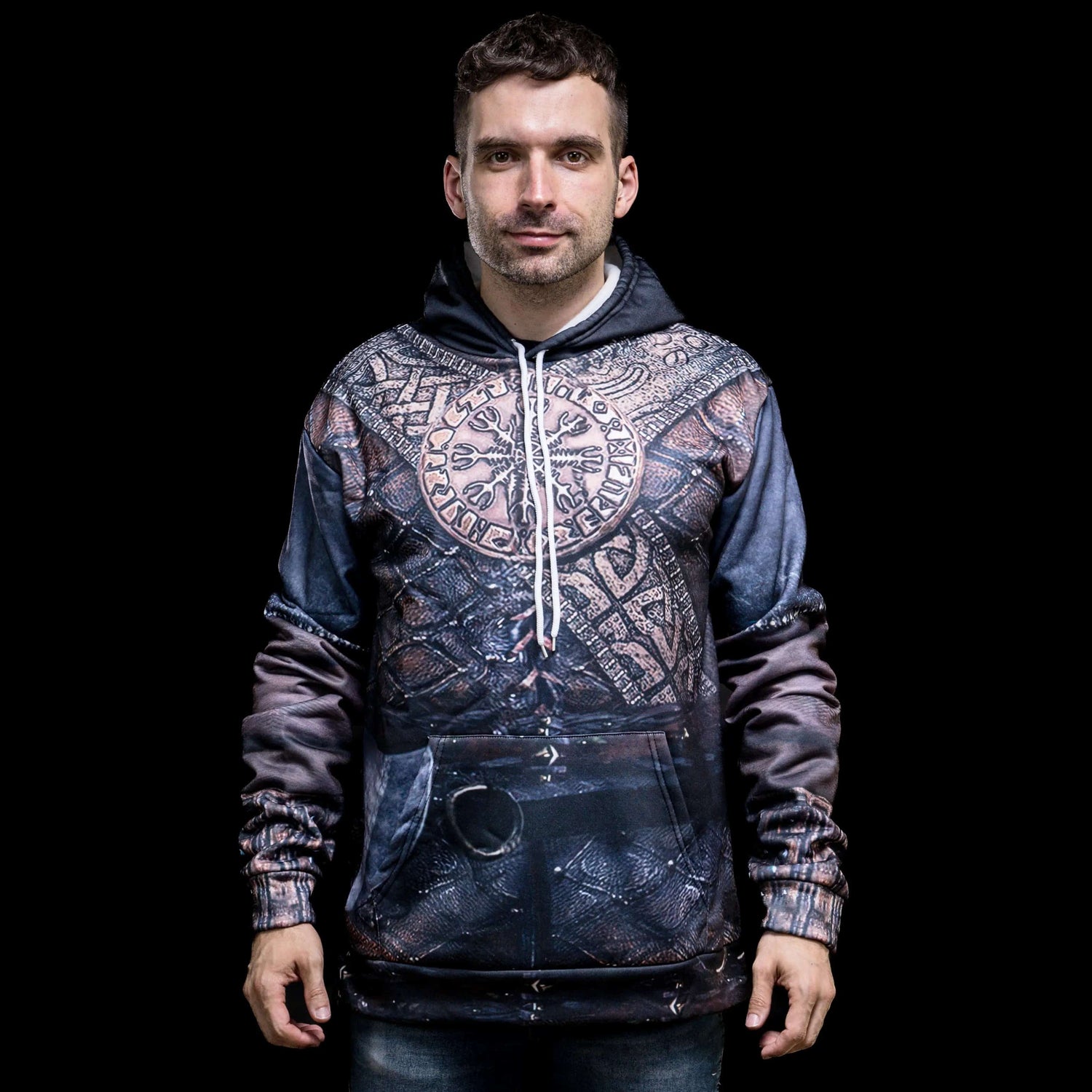Viking Hoodie "Vegvisir, the Warrior's Compass"