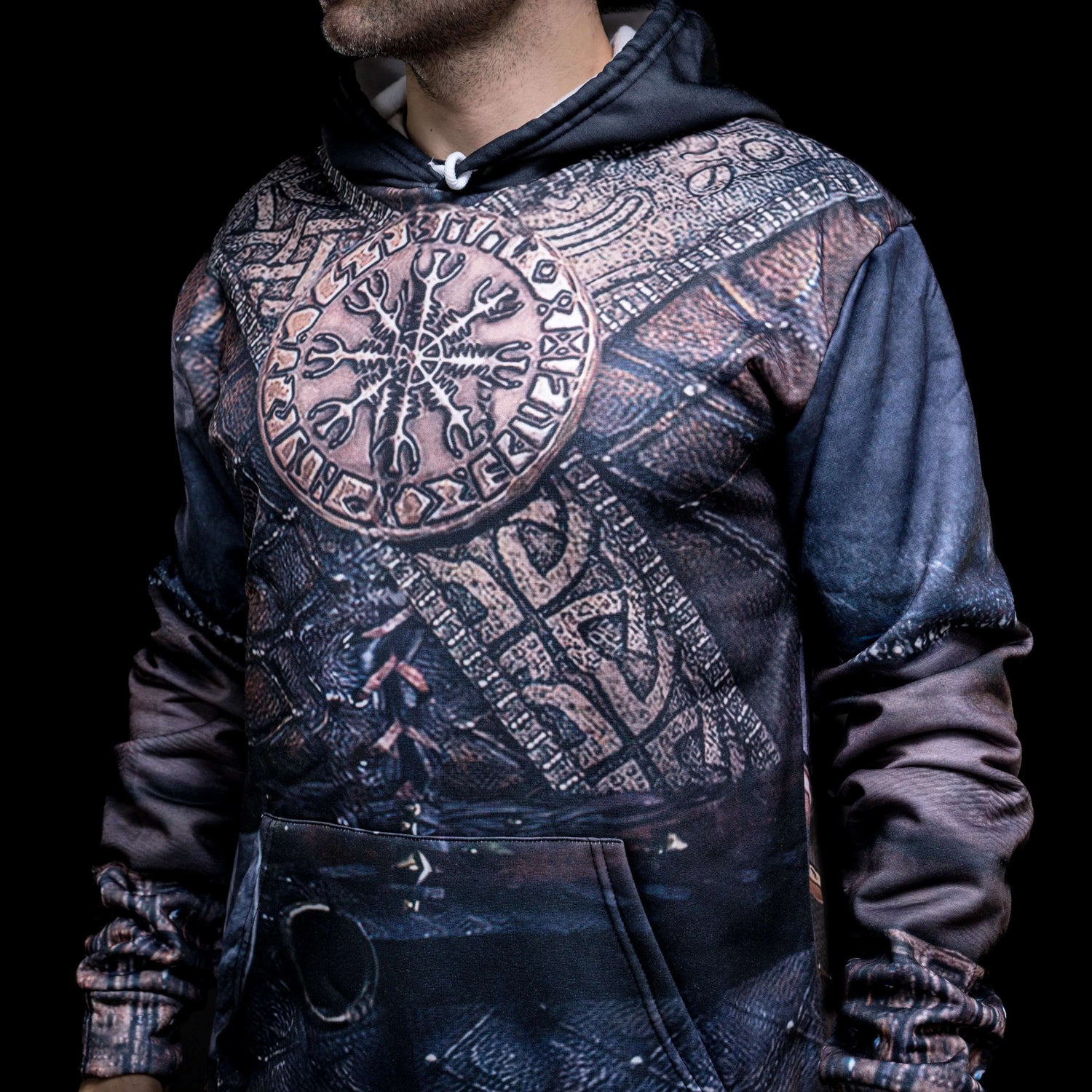 Viking Hoodie "Vegvisir, the Warrior's Compass"