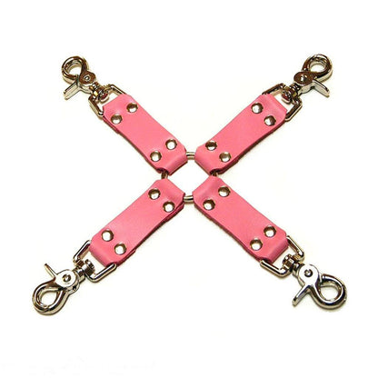 TETHER Hog Tie — Pink Latigo, 4-Way Connector (11")