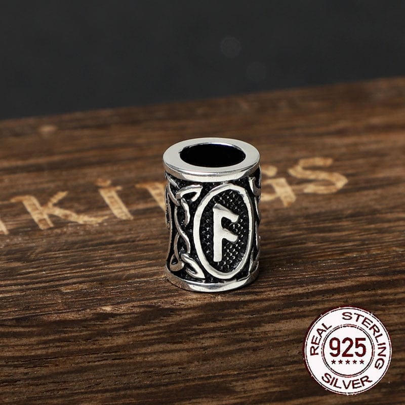 Viking Beard Beads in 925 Sterling Silver – Runes Collection