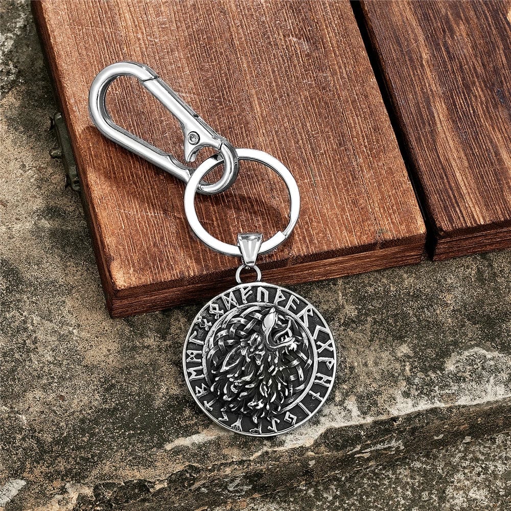 Silver Fenrir's Roar Keychain
