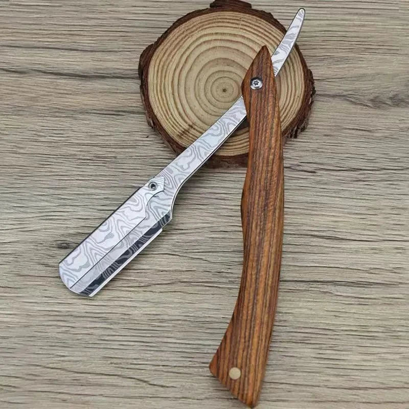 Wooden beard razor