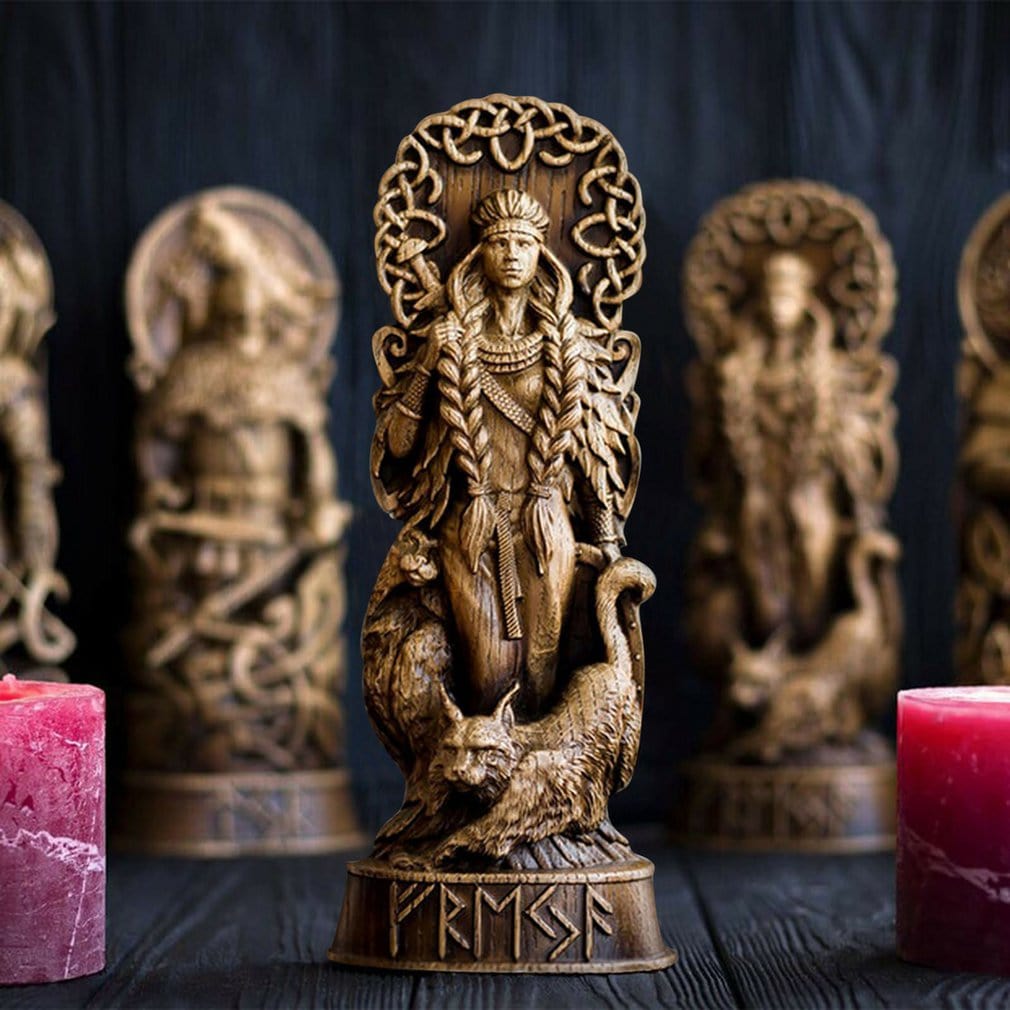 Viking gods resin statuette