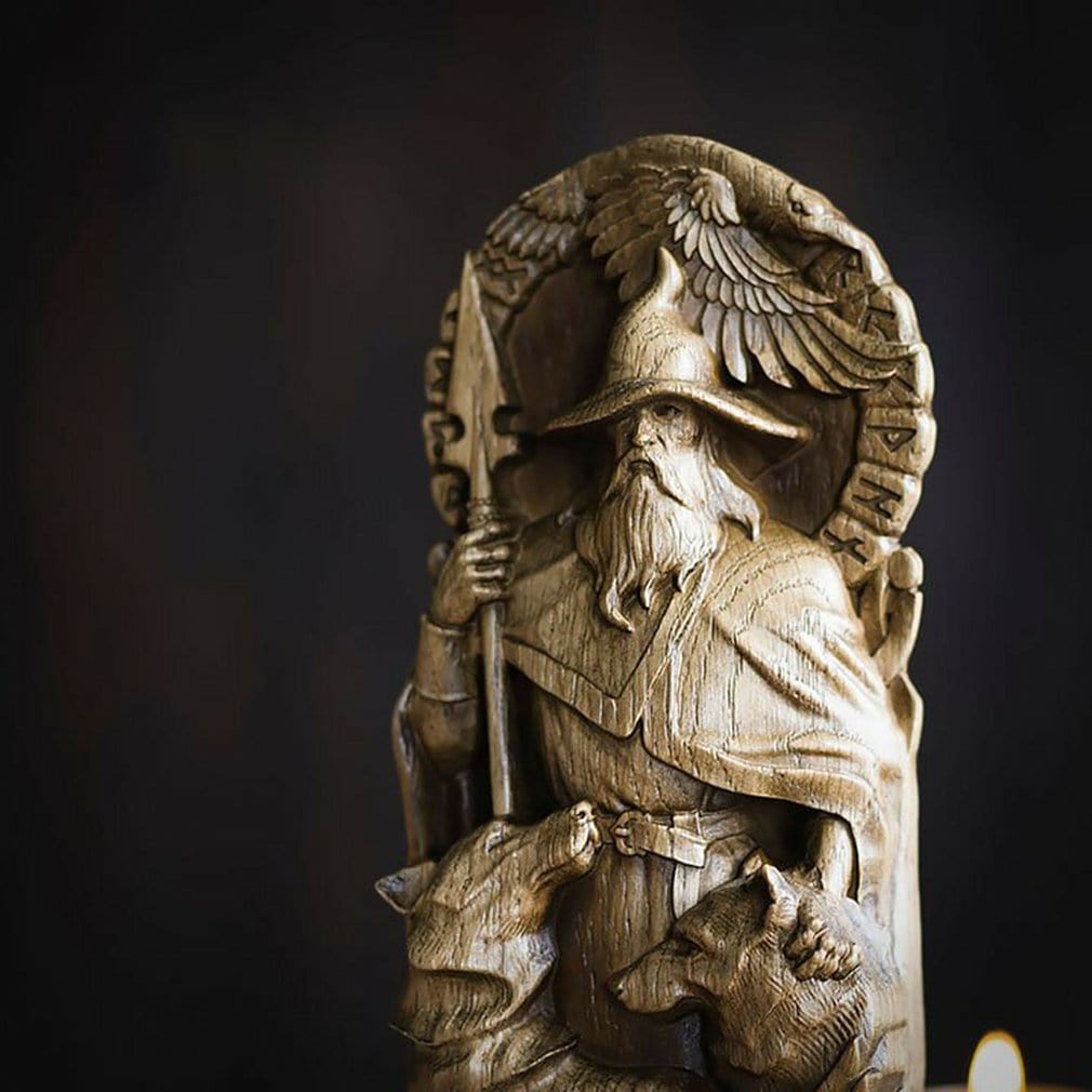 Viking gods resin statuette