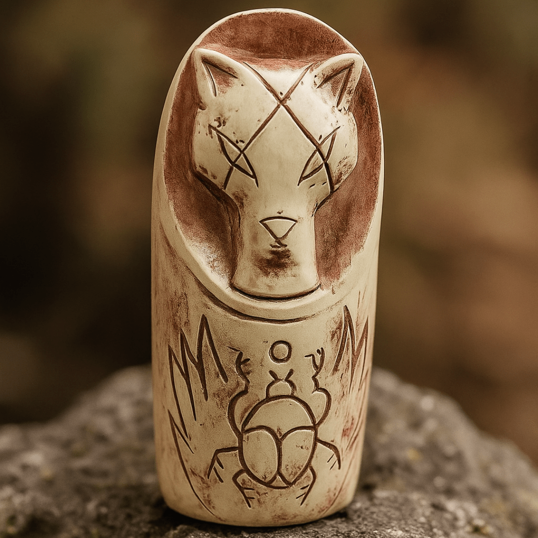 Nordic wolf statuette