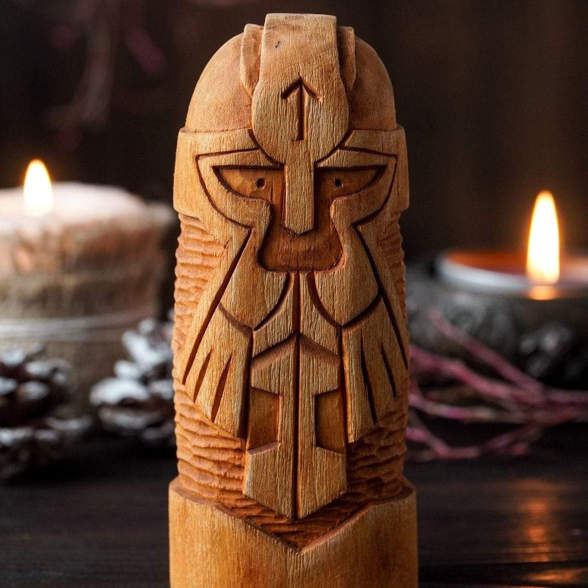 Wooden statue of Thor