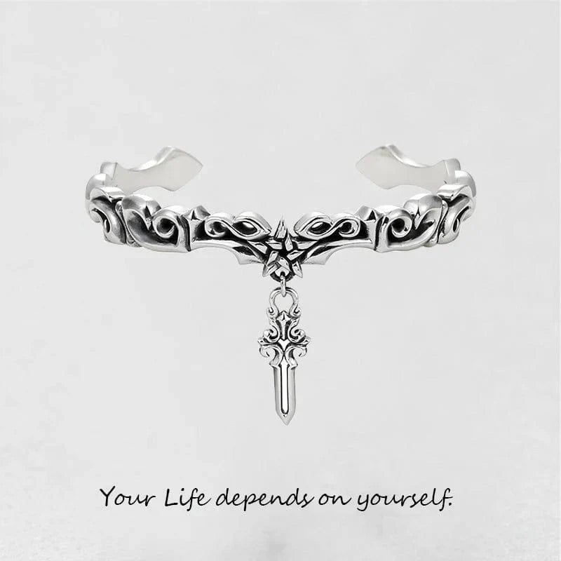 'Your life depends on you' - Stainless steel bracelet